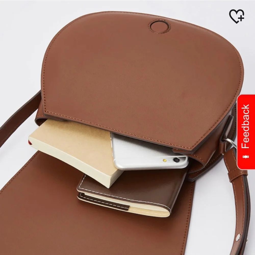 Uniqlo Brown Saddle Crossbody Bag